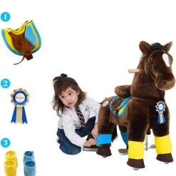 PonyCycle Luxe Speelgoed - Rijpaard Donkerbruin Groot K45 8 PonyCycle Luxe Speelgoed - Rijpaard Donkerbruin Groot K45 -babygyms Winkel 550x569 8