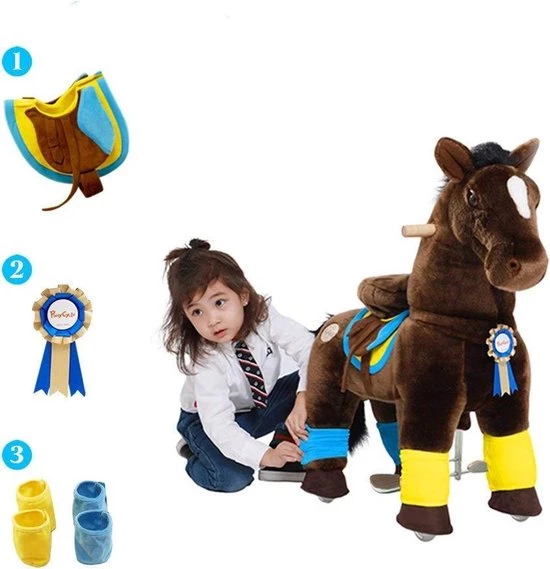 PonyCycle Luxe Speelgoed - Rijpaard Donkerbruin Groot K45 4 PonyCycle Luxe Speelgoed - Rijpaard Donkerbruin Groot K45 - Afbeelding 4