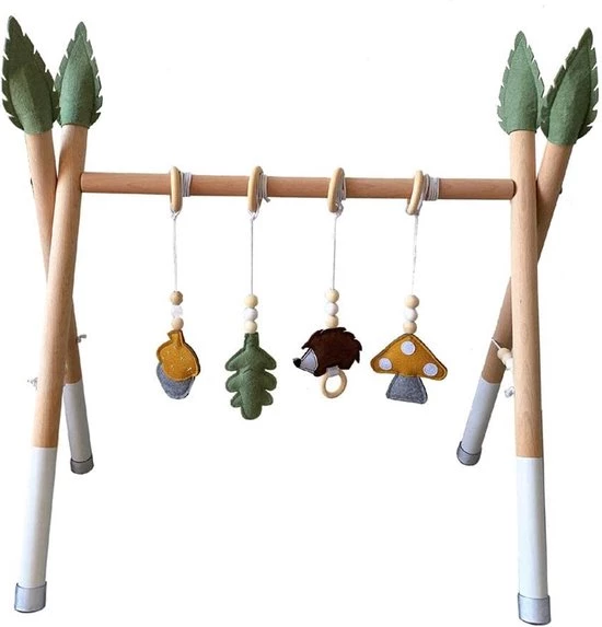 Merkloos HB.YE Babyspeelgoed Van Hout, Puzzel, Gym, Speeltrapeze Incl. Hanger, Baby-fitness-speelgoed/babykamer Kinderkamer Decoratie (C-wit + Groen) 3 Merkloos HB.YE Babyspeelgoed Van Hout, Puzzel, Gym, Speeltrapeze Incl. Hanger, Baby-fitness-speelgoed/babykamer Kinderkamer Decoratie (C-wit + Groen) - Afbeelding 3
