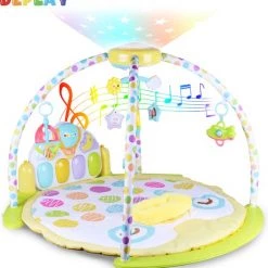 DEPLAY Luxe BabyGym - Baby Speelgoed - Projector Sterrenhemel - Speelmat Baby - Speelkleed - Educatief