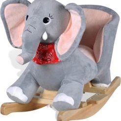 Merkloos Hobbelpaard Olifant - Schommelpaard - Hobbelfiguur - Schommeldier