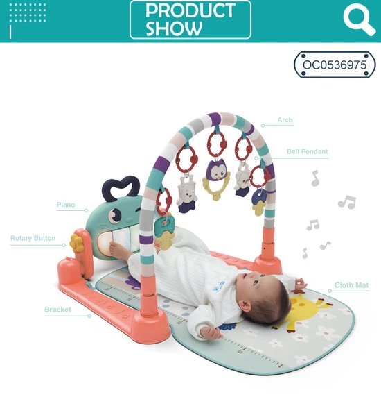 Wannahave Muziek Baby Mat Met Speeltjes En Piano Voor Baby 0-2 Jaar - Babymat - Baby Speelmat - Interactief Speelmat 1 Wannahave Muziek Baby Mat Met Speeltjes En Piano Voor Baby 0-2 Jaar - Babymat - Baby Speelmat - Interactief Speelmat