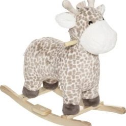 Merkloos Schommelpaard - Giraffe - Bruin - 64 X 55 X 33 Cm - Schommeldier