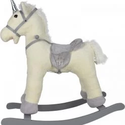 Infantastic GoodVibes - Hobbelpaard Voor Kinderen - Schommelpaard Silver Unicorn - Stevige Constructie - Knuffelzacht Met Geluidseffecten - Zilveren Eenhoorn -babygyms Winkel 550x590 4
