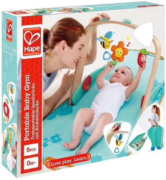 Hape Baby-gym Met Speelkleed |Draagbaar 5-delig Groen 5 Hape Baby-gym Met Speelkleed |Draagbaar 5-delig Groen - Afbeelding 5