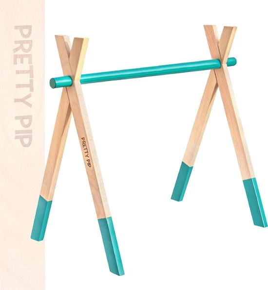 PRETTY PIP® Babygym Houten Baby Speelgoed Vanaf 0 Jaar - Kraamcadeau - Veilig - CE Gecertificeerd - Baby - Houten Speelgoed - Babyshower Cadeau - Beukenhout - Verschillende Kleuren- Zonder Hangers - Blauw Groen 8 PRETTY PIP® Babygym Houten Baby Speelgoed Vanaf 0 Jaar - Kraamcadeau - Veilig - CE Gecertificeerd - Baby - Houten Speelgoed - Babyshower Cadeau - Beukenhout - Verschillende Kleuren- Zonder Hangers - Blauw Groen - Afbeelding 8
