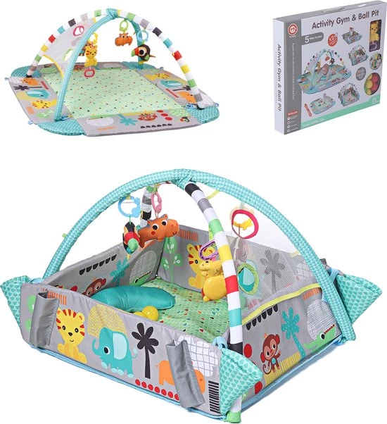 Merkloos Babygym- Speelmat Met Speelboog - Speelkleed Baby Met Boog - Baby Speelgoed Met Muzik - Ballenbak Met Aanpasbare Wanden - Vanaf 0 Maanden - Groen 8 Merkloos Babygym- Speelmat Met Speelboog - Speelkleed Baby Met Boog - Baby Speelgoed Met Muzik - Ballenbak Met Aanpasbare Wanden - Vanaf 0 Maanden - Groen - Afbeelding 8