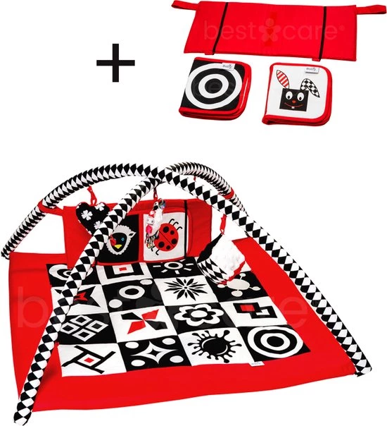 BabySenses For BestCare Contrasterende Educatieve Premium Babymat - Vormen, Wand | Rood-Zwart-Wit | 77x77x40cm | + 0m | Montessori Speelgoed | 100% Katoen | Wasbaar In De Wasmachine | Oeko Tex Standaard 100 1 BabySenses For BestCare Contrasterende Educatieve Premium Babymat - Vormen, Wand | Rood-Zwart-Wit | 77x77x40cm | + 0m | Montessori Speelgoed | 100% Katoen | Wasbaar In De Wasmachine | Oeko Tex Standaard 100