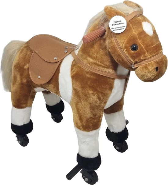 Playwood - Mechanisch Rijdend Paard Met Geluid 2e Kansje Beschadigde Wielkappen 1 Playwood - Mechanisch Rijdend Paard Met Geluid 2e Kansje Beschadigde Wielkappen