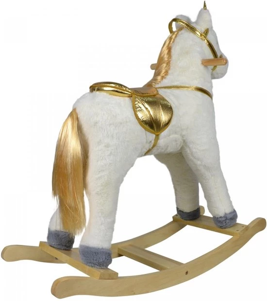 Infantastic GoodVibes - Hobbelpaard Voor Kinderen - Schommelpaard Unicorn - Stevige Constructie - Knuffelzacht Met Geluidseffecten - Gouden Eenhoorn 2 Infantastic GoodVibes - Hobbelpaard Voor Kinderen - Schommelpaard Unicorn - Stevige Constructie - Knuffelzacht Met Geluidseffecten - Gouden Eenhoorn - Afbeelding 2