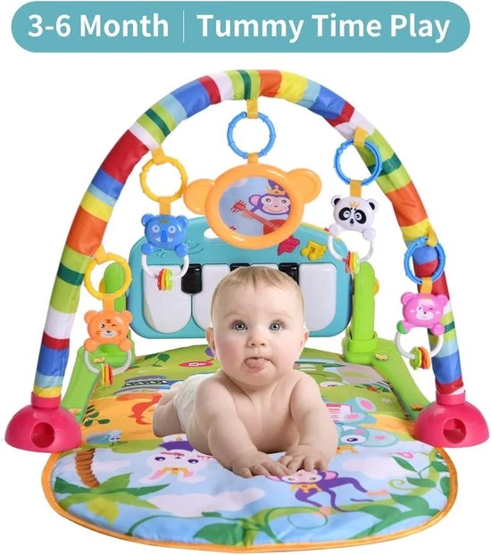 Babygym, Baby Cadeau - Jongen & Meisje, Dierenvriendjes Speelmat, Interactief Speelgoed – Multikleuren 1 Babygym, Baby Cadeau - Jongen & Meisje, Dierenvriendjes Speelmat, Interactief Speelgoed – Multikleuren