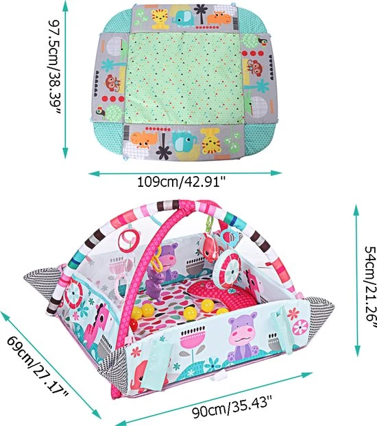 Merkloos Babygym- Speelmat Met Speelboog - Speelkleed Baby Met Boog - Baby Speelgoed Met Muzik - Ballenbak Met Aanpasbare Wanden - Vanaf 0 Maanden - Groen 9 Merkloos Babygym- Speelmat Met Speelboog - Speelkleed Baby Met Boog - Baby Speelgoed Met Muzik - Ballenbak Met Aanpasbare Wanden - Vanaf 0 Maanden - Groen - Afbeelding 9