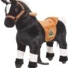 Animal Riding Paard Mararadscha Zwart XS / Mini Rijdend Paardenspeelgoed - Paardenspeelgoed - Zadelhoogte 44 CM - Verstelbaar Pedaal 3 Standen. Afneembaar Zadel.