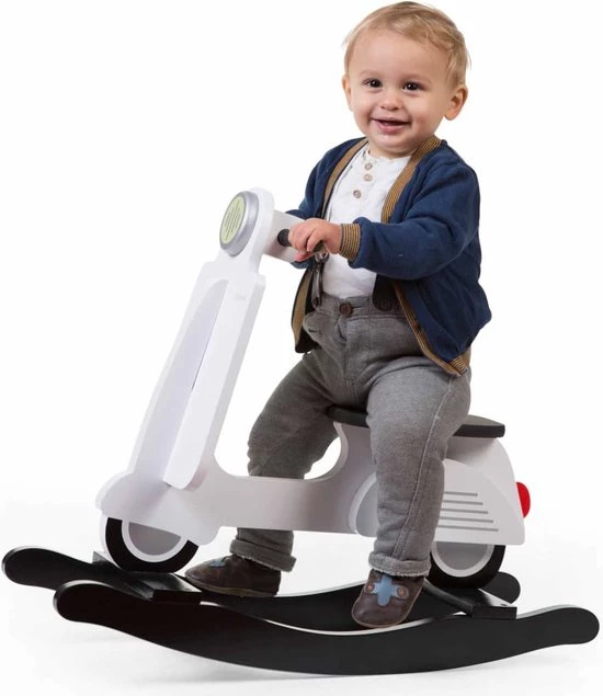 Childhome - Scooter - Wit - Houten Schommelpaard 3 Childhome - Scooter - Wit - Houten Schommelpaard - Afbeelding 3