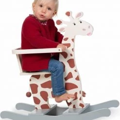 Childhome Hobbelfiguur Giraf Hout 69 Cm Wit/grijs -babygyms Winkel 550x638 1