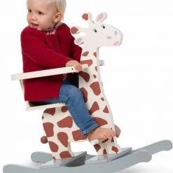 Childhome Hobbelfiguur Giraf Hout 69 Cm Wit/grijs -babygyms Winkel 550x648 2