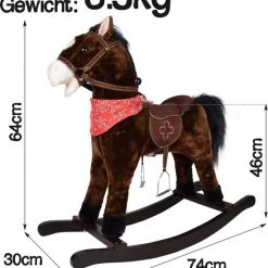 Infantastic® - Hobbelpaard - Met Geluidseffecten - Hobbeldier - Schommelpaard - Echt Houten Loopvlak -babygyms Winkel 550x651 2