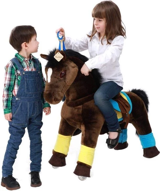 PonyCycle Luxe Speelgoed - Rijpaard Donkerbruin Groot K45 3 PonyCycle Luxe Speelgoed - Rijpaard Donkerbruin Groot K45 - Afbeelding 3