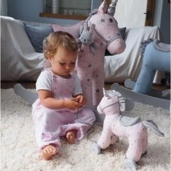 Little Bird Told Me - Celeste De Eenhoorn - Trekpaardje - Roze En Grijs 16 Little Bird Told Me - Celeste De Eenhoorn - Trekpaardje - Roze En Grijs -babygyms Winkel 550x657 5