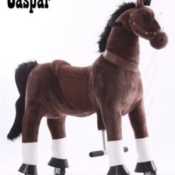 Kids-Horse Rijdend Speelgoed Paard - Caspar TB-2009M - Donkerbruin -babygyms Winkel 550x659 1