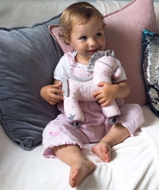 Little Bird Told Me - Celeste De Eenhoorn - Trekpaardje - Roze En Grijs 5 Little Bird Told Me - Celeste De Eenhoorn - Trekpaardje - Roze En Grijs - Afbeelding 5