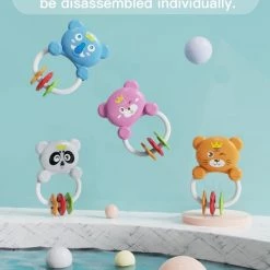 Buxibo - Baby Gym Safari Dieren - Speelkleed Met Speeltjes En Piano - Speelmat Met 4 Speeldieren & Spiegel - Interactief - Met Boog - Multikleur -babygyms Winkel 550x666