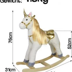 Infantastic GoodVibes - Hobbelpaard Voor Kinderen - Schommelpaard Unicorn - Stevige Constructie - Knuffelzacht Met Geluidseffecten - Gouden Eenhoorn 22 Infantastic GoodVibes - Hobbelpaard Voor Kinderen - Schommelpaard Unicorn - Stevige Constructie - Knuffelzacht Met Geluidseffecten - Gouden Eenhoorn -babygyms Winkel 550x668 5