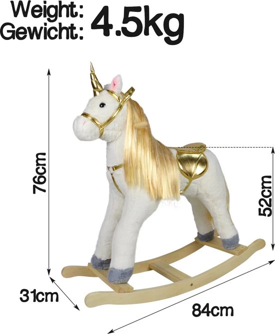 Infantastic GoodVibes - Hobbelpaard Voor Kinderen - Schommelpaard Unicorn - Stevige Constructie - Knuffelzacht Met Geluidseffecten - Gouden Eenhoorn 10 Infantastic GoodVibes - Hobbelpaard Voor Kinderen - Schommelpaard Unicorn - Stevige Constructie - Knuffelzacht Met Geluidseffecten - Gouden Eenhoorn - Afbeelding 10