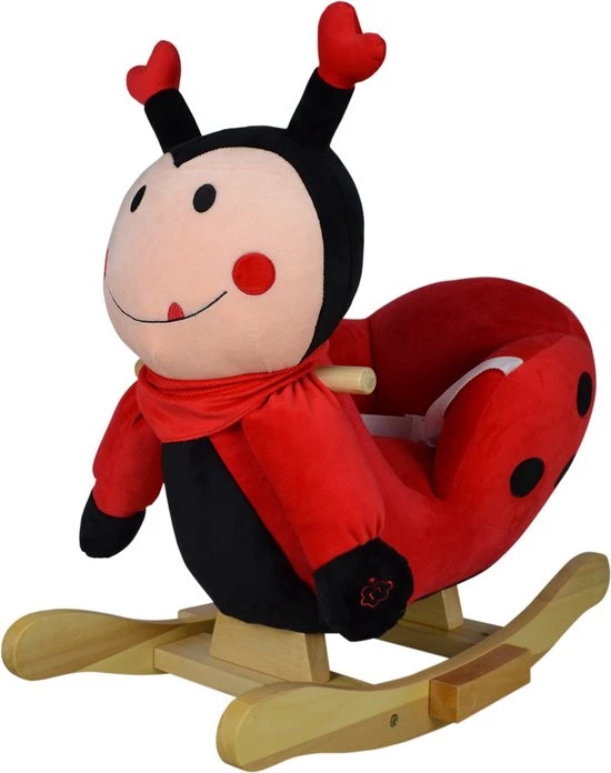 Infantastic GoodVibes - Hobbelpaard Voor Baby En Kind - Schommel Lieveheersbeest - Stevige Constructie - Knuffelzacht Met Geluidseffecten - Rood/Zwart Lieveheersbeestje 2 Infantastic GoodVibes - Hobbelpaard Voor Baby En Kind - Schommel Lieveheersbeest - Stevige Constructie - Knuffelzacht Met Geluidseffecten - Rood/Zwart Lieveheersbeestje - Afbeelding 2