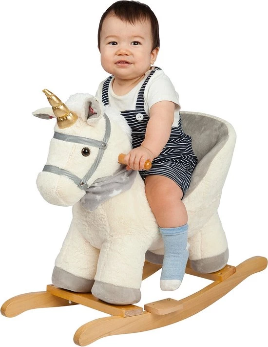 Freeplay Apollo Hobbeldier - Hobbelpaard - Unicorn Beige-Grijs 3 Freeplay Apollo Hobbeldier - Hobbelpaard - Unicorn Beige-Grijs - Afbeelding 3