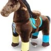 PonyCycle Luxe Speelgoed - Rijpaard Donkerbruin Groot K45