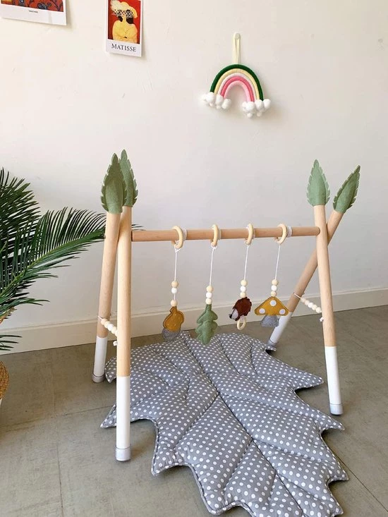 Merkloos HB.YE Babyspeelgoed Van Hout, Puzzel, Gym, Speeltrapeze Incl. Hanger, Baby-fitness-speelgoed/babykamer Kinderkamer Decoratie (C-wit + Groen) 1 Merkloos HB.YE Babyspeelgoed Van Hout, Puzzel, Gym, Speeltrapeze Incl. Hanger, Baby-fitness-speelgoed/babykamer Kinderkamer Decoratie (C-wit + Groen)