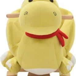 VidaXL Hobbeldier Draak Met Rugleuning 60x32x53 Cm Pluche Limegroen -babygyms Winkel 550x782