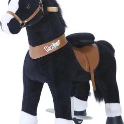 PonyCycle Zwart Met Witte Bles, Klein - U326