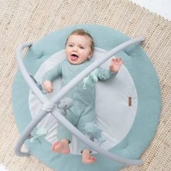 Baby's Only Rond Baby Speelkleed Met Boog - Baby Gym - Playmat - Speelmat - Stonegreen/Mint/Wit - 87 Cm - Gebreide Figuurtjes -babygyms Winkel 550x801
