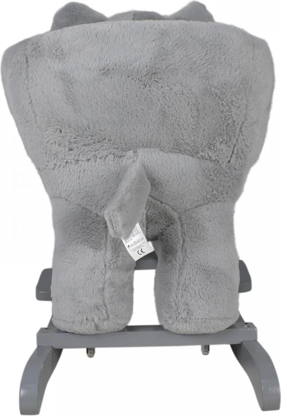 Infantastic GoodVibes - Hobbelpaard Voor Baby En Kind - Schommel Olifant - Stevige Constructie - Knuffelzacht Met Geluidseffecten - Grijs 3 Infantastic GoodVibes - Hobbelpaard Voor Baby En Kind - Schommel Olifant - Stevige Constructie - Knuffelzacht Met Geluidseffecten - Grijs - Afbeelding 3