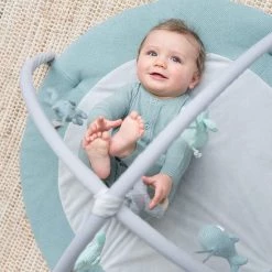 Baby's Only Rond Baby Speelkleed Met Boog - Baby Gym - Playmat - Speelmat - Stonegreen/Mint/Wit - 87 Cm - Gebreide Figuurtjes -babygyms Winkel 550x823 4