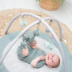 Baby's Only Rond Baby Speelkleed Met Boog - Baby Gym - Playmat - Speelmat - Stonegreen/Mint/Wit - 87 Cm - Gebreide Figuurtjes -babygyms Winkel 550x823 5
