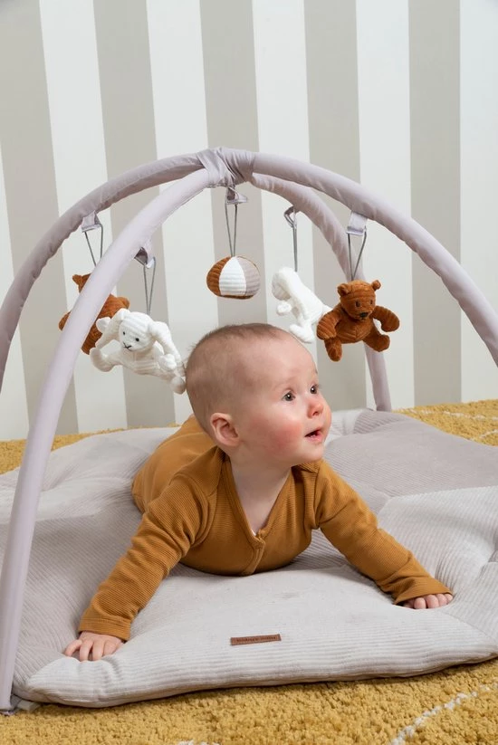 Baby's Only Baby Speelkleed Met Boog - Baby Gym - Playmat - Speelmat Sense - Caramel/Kiezelgrijs/Wit - Zachte Rib Corduroy Stof - 94x83 Cm 8 Baby's Only Baby Speelkleed Met Boog - Baby Gym - Playmat - Speelmat Sense - Caramel/Kiezelgrijs/Wit - Zachte Rib Corduroy Stof - 94x83 Cm - Afbeelding 8