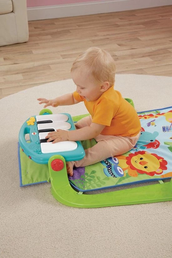 Fisher-Price Trappel En Speel-Piano - Speelmat Met Piano En 5 Speeltjes - Blauw 9 Fisher-Price Trappel En Speel-Piano - Speelmat Met Piano En 5 Speeltjes - Blauw - Afbeelding 9