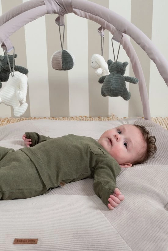 Baby's Only Baby Speelkleed Met Boog - Baby Gym - Playmat - Speelmat Sense - Zeegroen/Kiezelgrijs/Wit - Zachte Rib Corduroy Stof - 94x83 Cm 5 Baby's Only Baby Speelkleed Met Boog - Baby Gym - Playmat - Speelmat Sense - Zeegroen/Kiezelgrijs/Wit - Zachte Rib Corduroy Stof - 94x83 Cm - Afbeelding 5